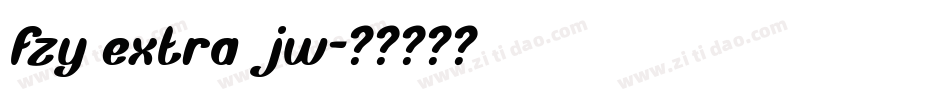 fzy extra jw字体转换